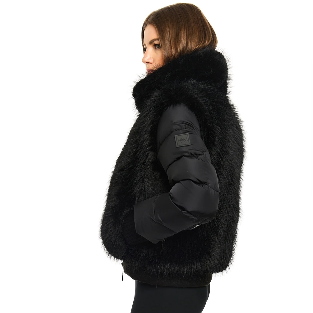 SAM. NYC Faux Fox Carlie Jacket Small BNWT - Picture 5 of 10